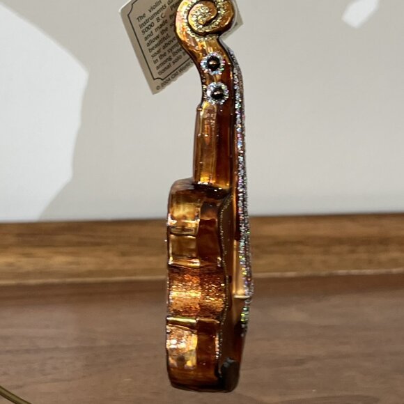 Merck Family's Old World Christmas "Violin" Blown Glass Ornament Vintage 2004 - Picture 7 of 9